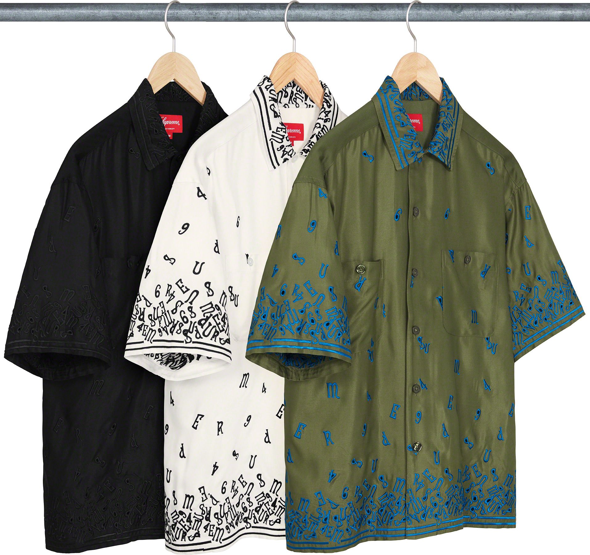 【完売品】supreme 20ss Embroidered S/S Shirt Supreme Embroidered S S Shirt (SS20) - $128
