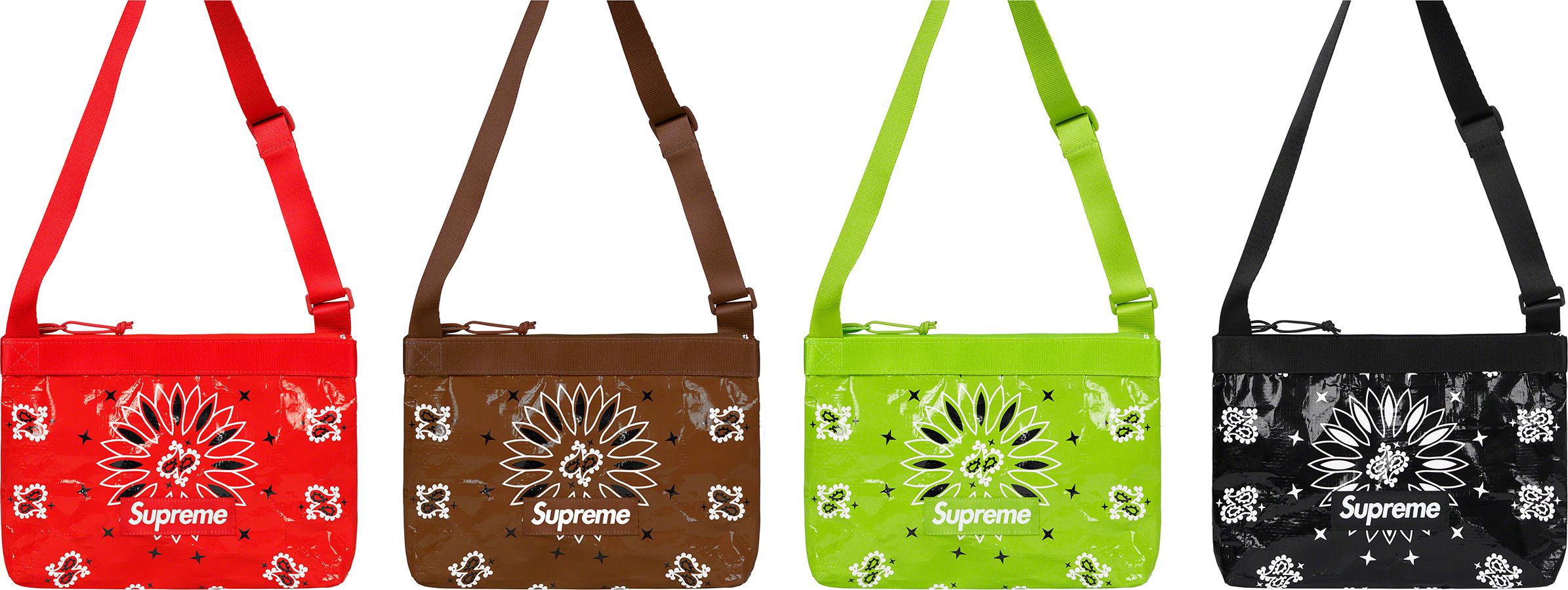新品 Supreme Bandana Tarp Side Bag バッグ ハット Supreme Bandana Tarp Side Bag 'Black White' SUP-SS21-626