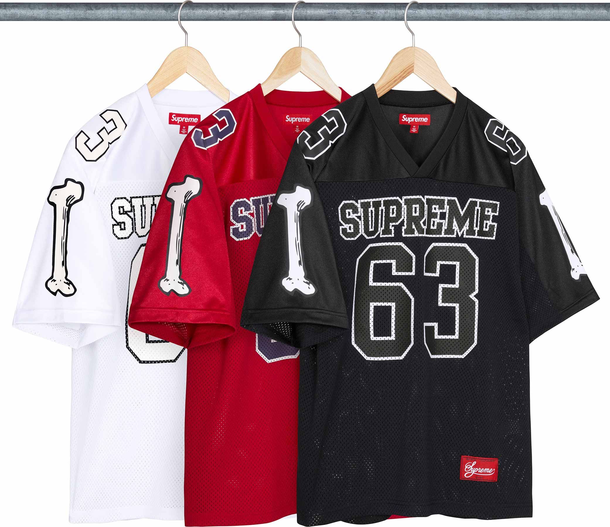 Supreme Bones Football Jersey 黒 M Supreme Bones Black Football Jersey | FW25KN15-BLACK