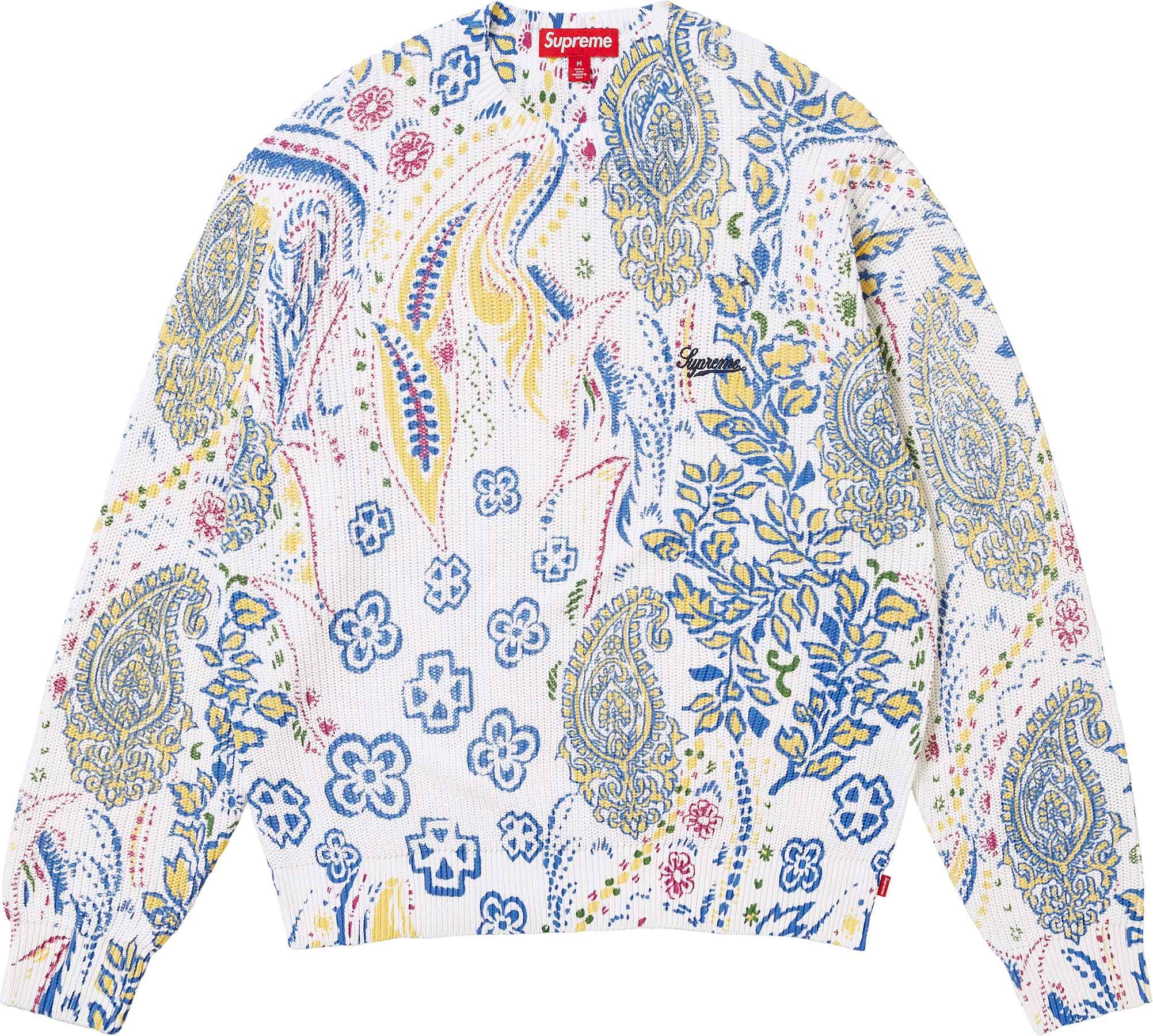 トップス supreme newspaper sweater Supreme Newsprint Sweater (FW18) - $158