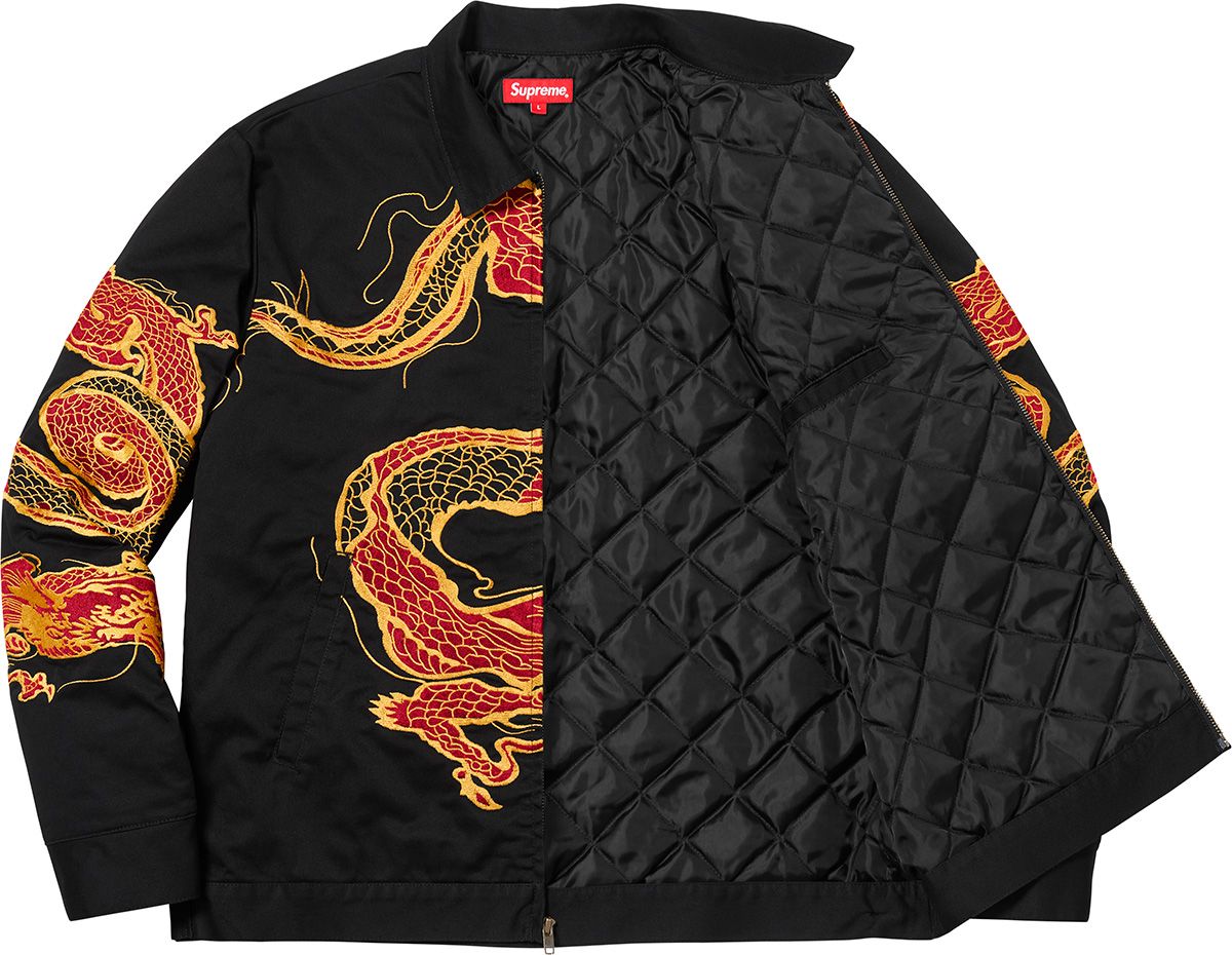 supreme dragon work jacket 18aw Mサイズ Supreme Dragon Work Jacket Black Men's - FW18 - US