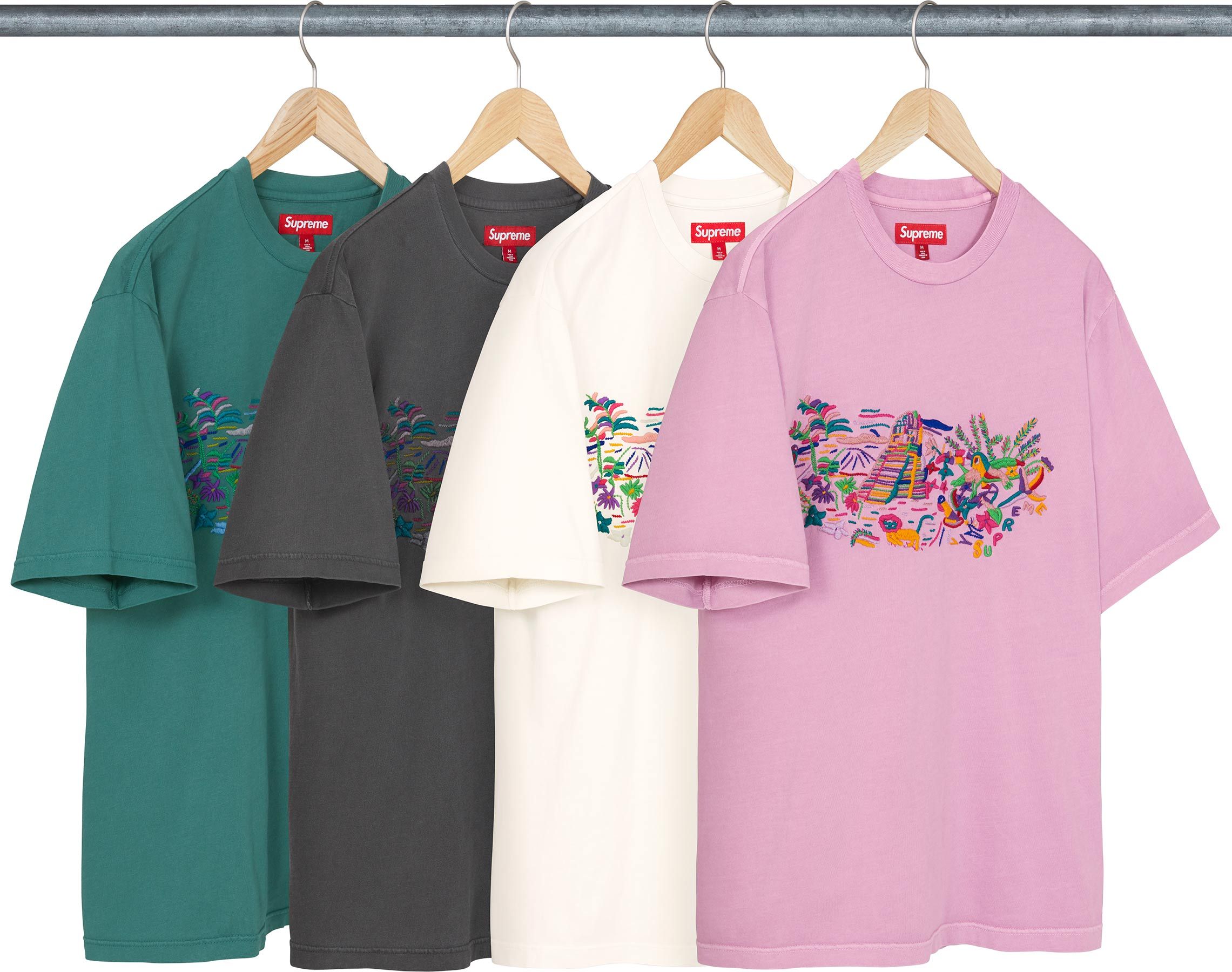 トップス Supreme Stencil Embroidered S/S Supreme Stencil Embroidered S S Top (SS24) - $78