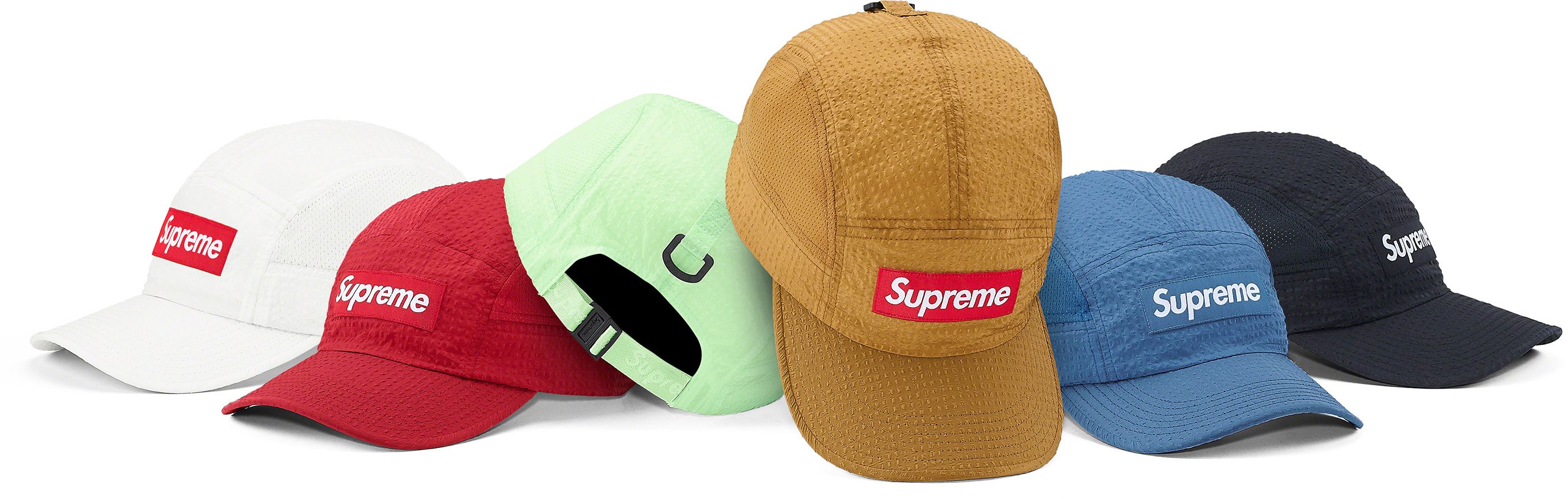 Supreme◆14SS/Perf Leather Camp Cap/キャップ/FREE/レザー/YLW/ Supreme Leather Camp Cap (SS21) - $68