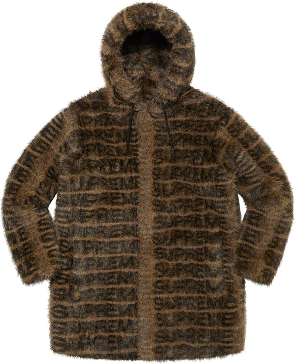 極美品 Supreme シュプリーム Faux Fur Hooded Coat Supreme Faux Fur Hooded Jacket (FW24) - $398