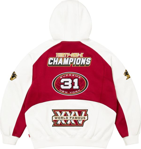 Football Zip Up Hooded Sweatshirt