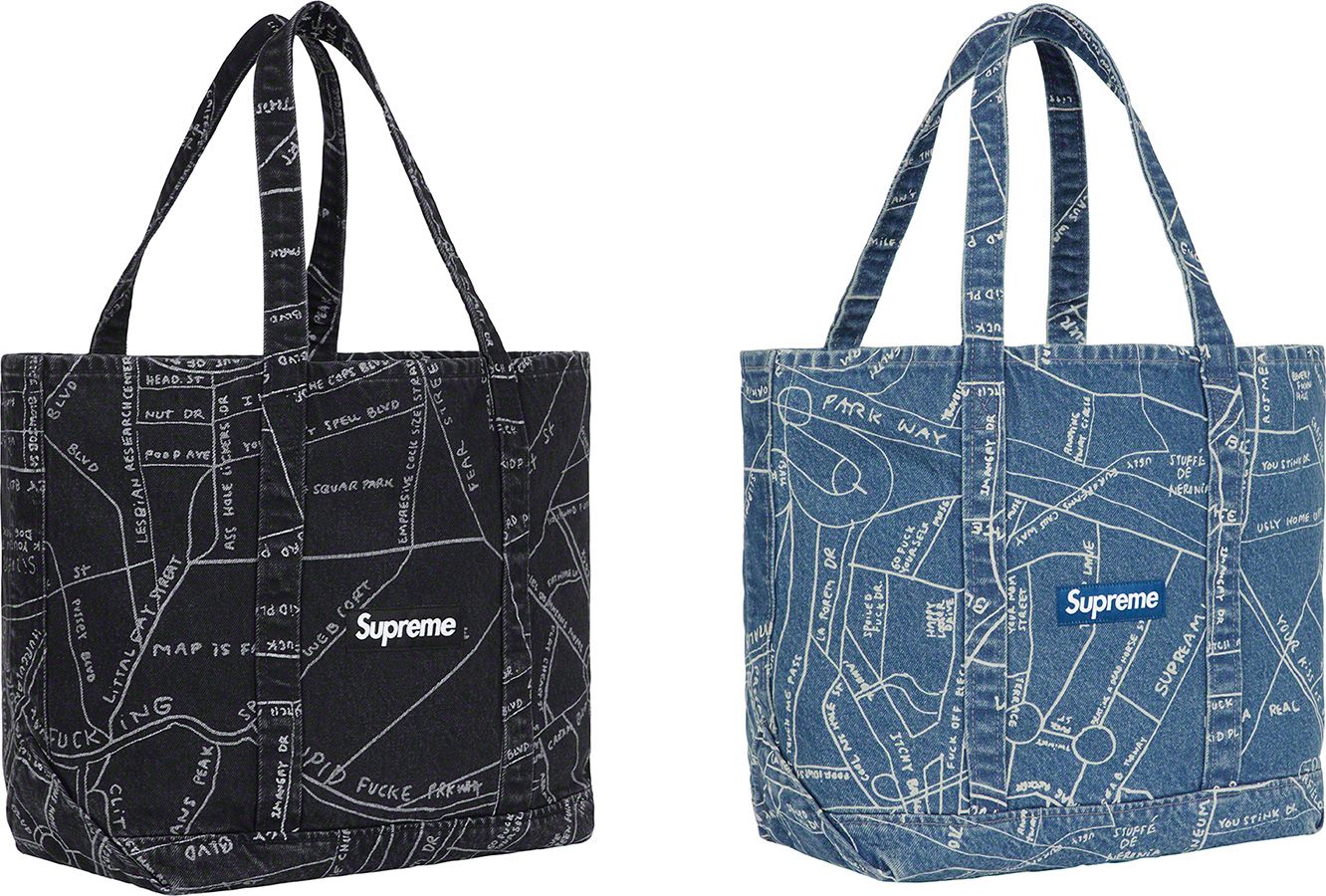 supreme トートバッグ　gonz map denim tote bag Spring/Summer 2019 Preview – Supreme