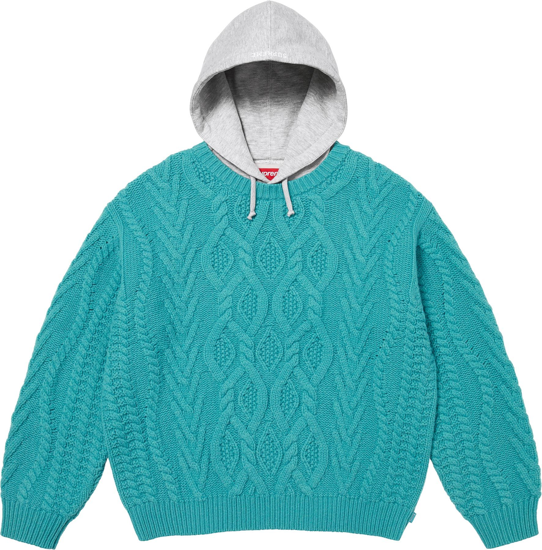 トップス Supreme Cable Hooded Sweater Supreme Cable Hooded Sweater (FW25) - $198
