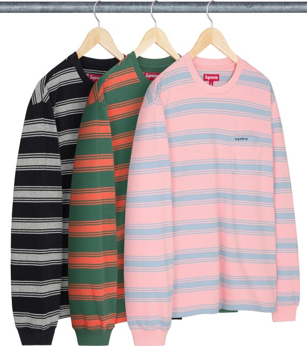 Stripe Pocket L/S Top