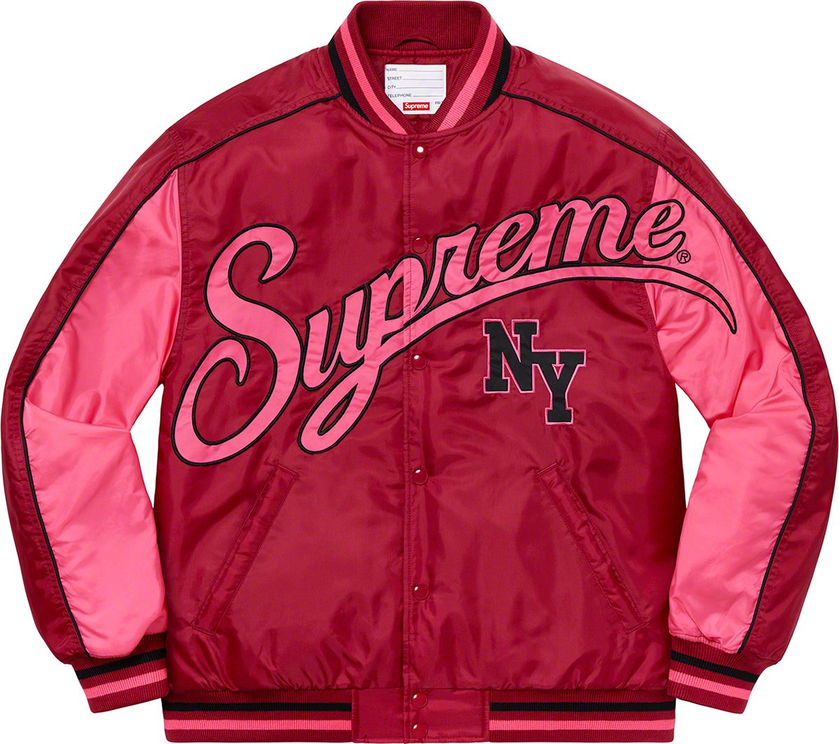 ジャケット・アウター Supreme Contrast Script Varsity Jacket Supreme - Contrast Script Varsity Jacket - ParkSIDER