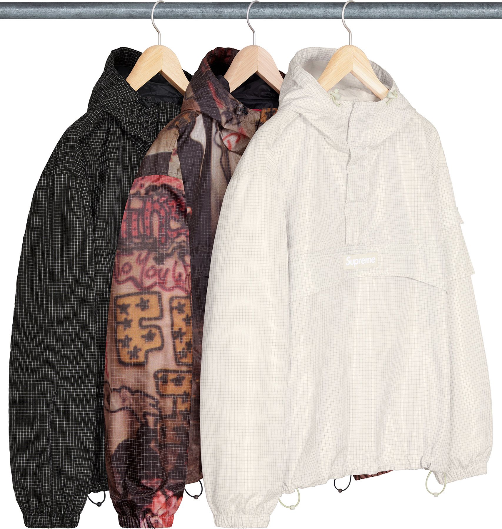 ジャケット・アウター Supreme Reflective Ripstop Anorak Lsize Supreme Reflective Ripstop Anorak (SS25) - $198