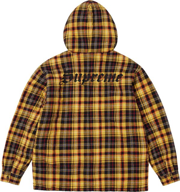 Lined Zip Up Hooded Flannel Shirt