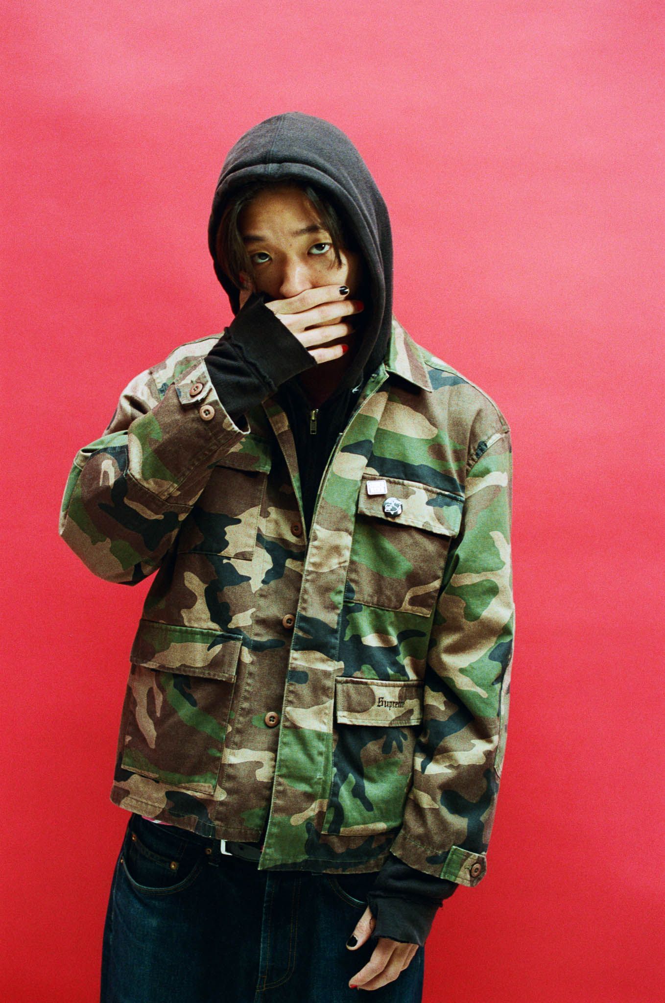 【試着のみ】Supreme/Melvins BDU Jacket Black S Supreme x Melvins BDU Jacket 'Black White' SUP-SS24-217