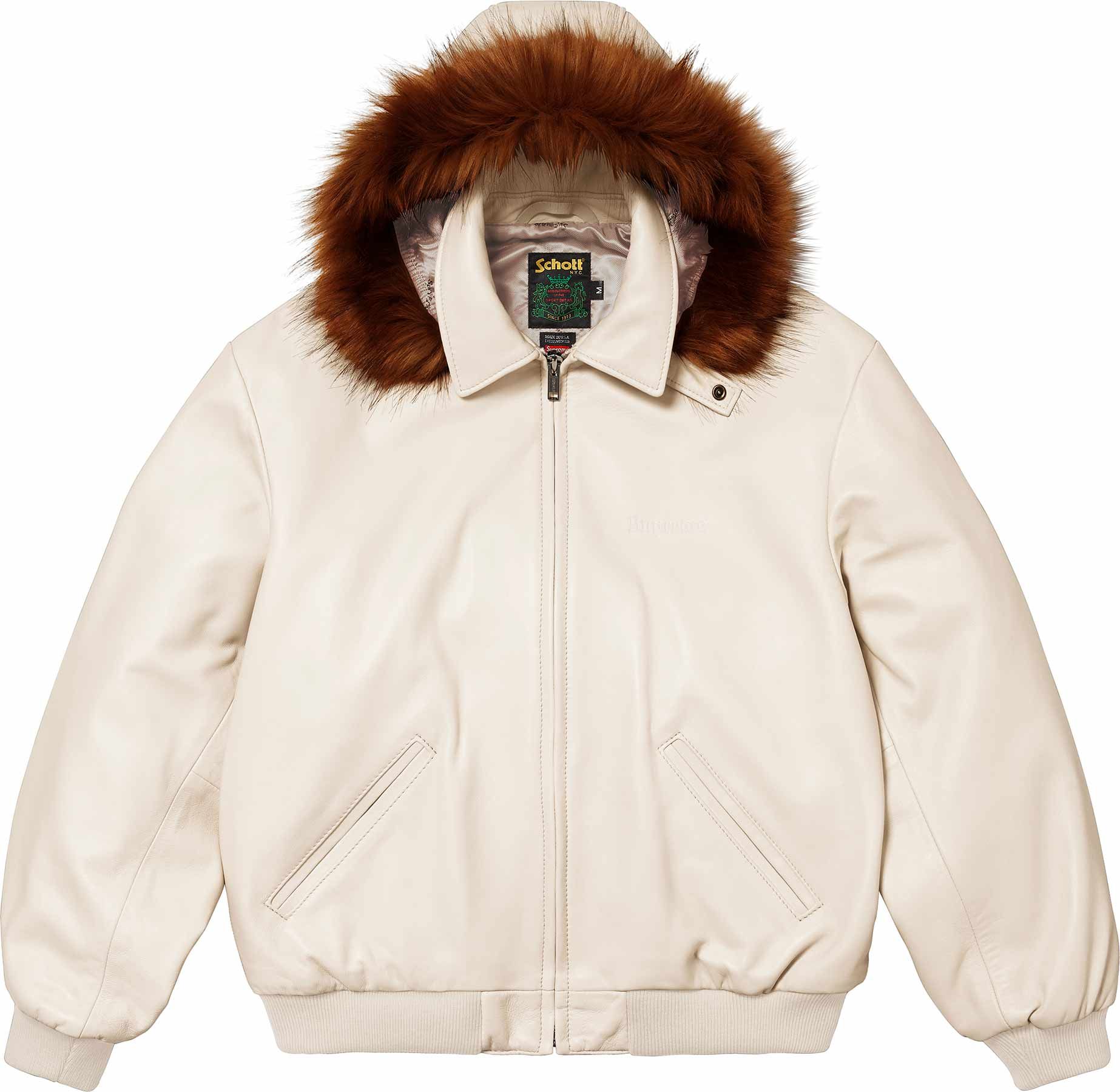 新品未使用L Supreme Schott Faux Fur Peacoat Supreme Schott Fur Peacoat (FW17) - $498