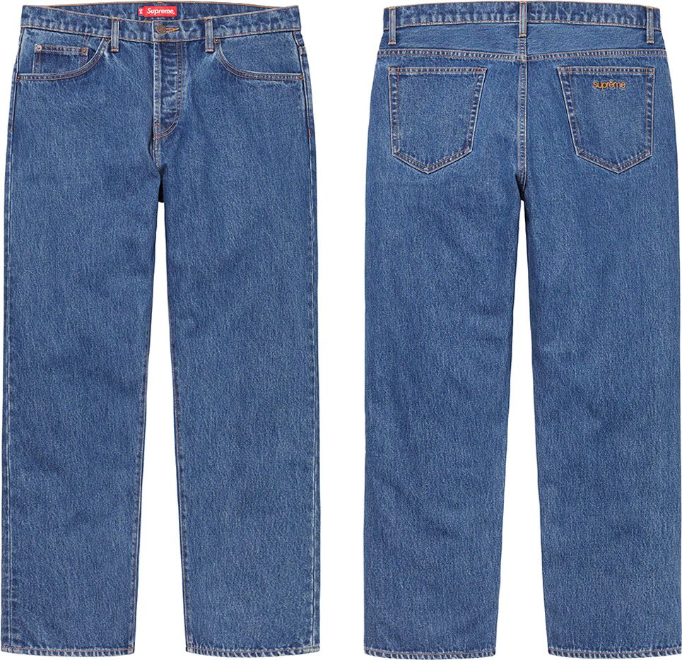 【新品】希少 Supreme Flocked Loose Fit Jean M Supreme Flocked Loose Fit Jean (FW24) - $188