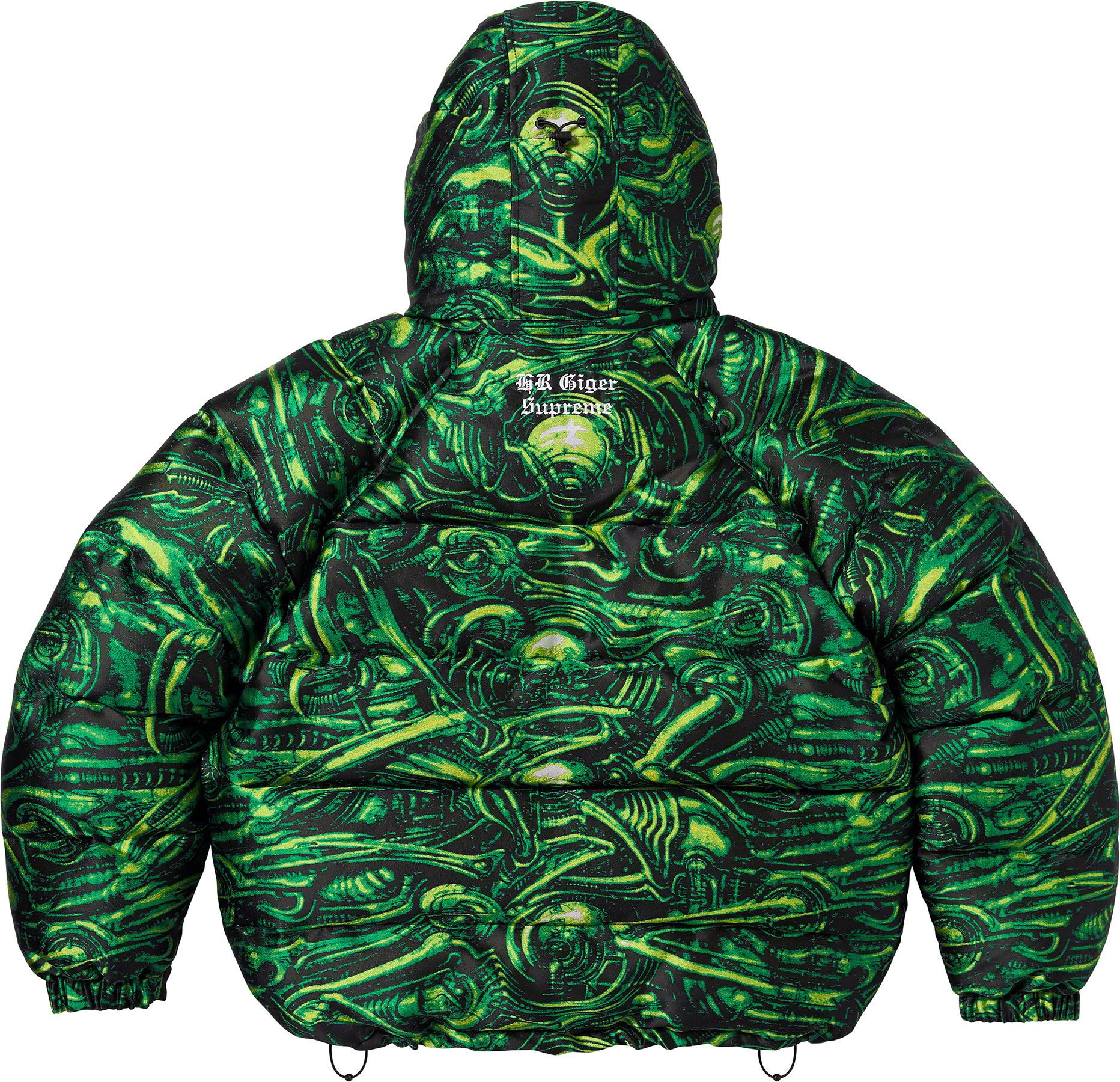 HR Giger アートジャケット 黒 Supreme Supreme H.R. Giger Jacquard Down Puffer Jacket (FW23) - $498