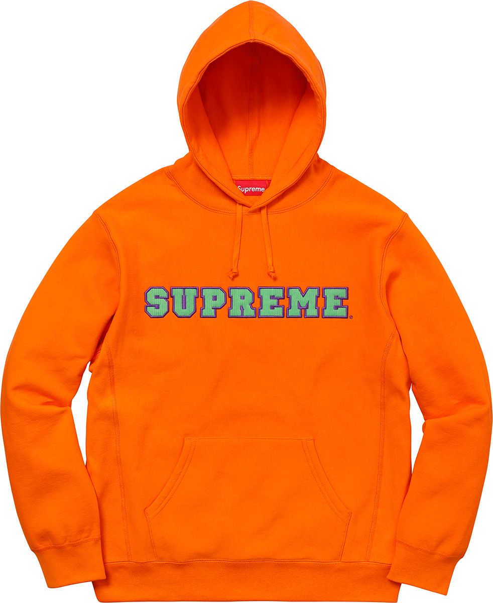 トップス Cord Collegiate Logo Hooded Sweatshirt Spring/Summer 2018 Preview – Supreme