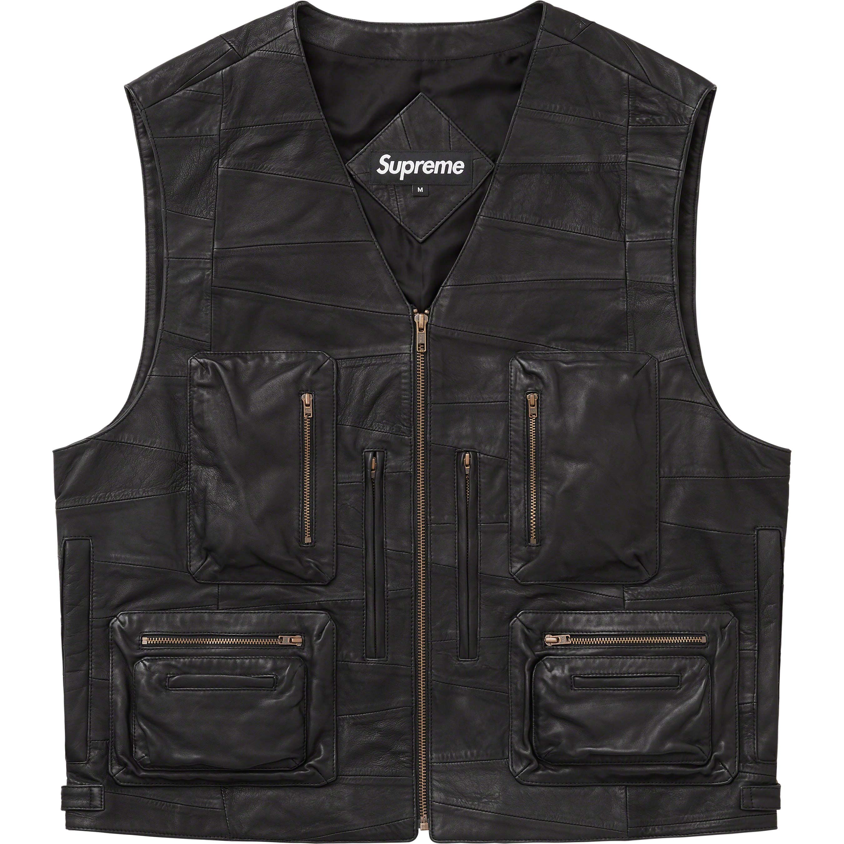 ジャケット・アウター supreme Patchwork Leather Cargo Vest Spring/Summer 2023 Preview – Supreme
