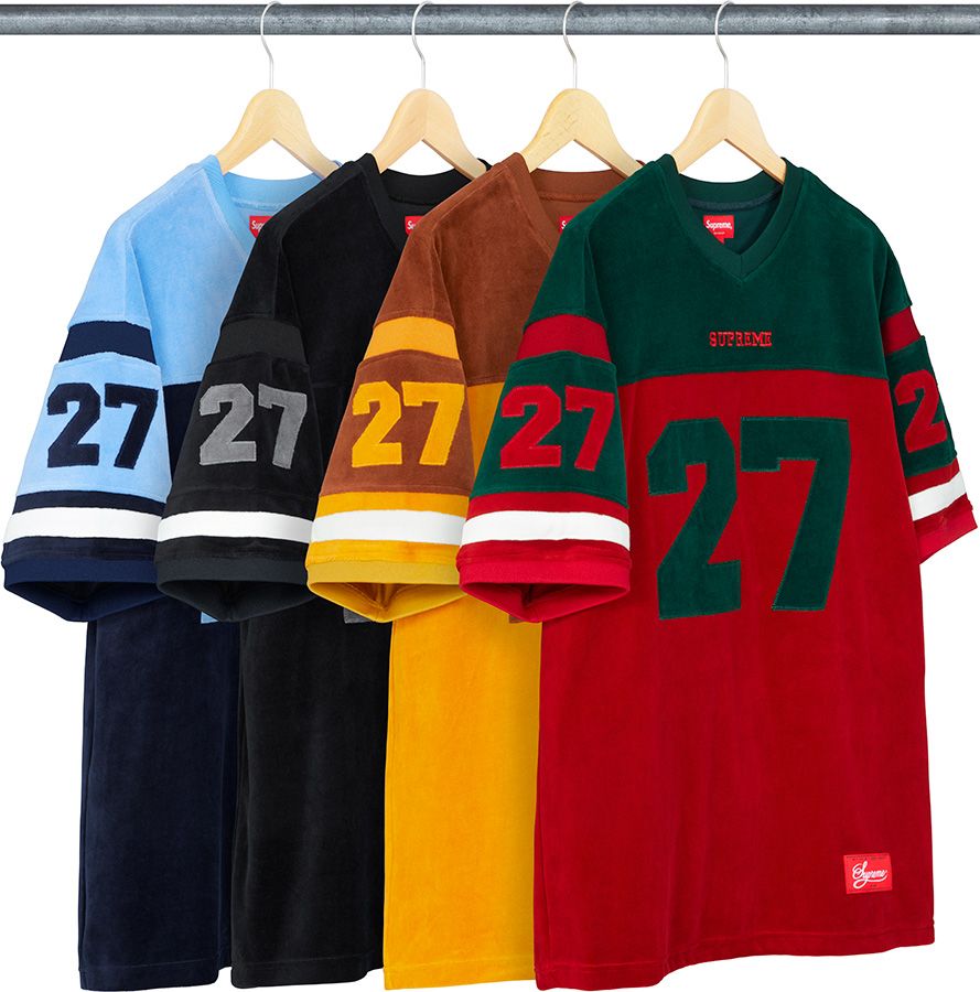 シャツ Supreme Velour Football Jersey Supreme Velour Football Jersey (FW19) - $118
