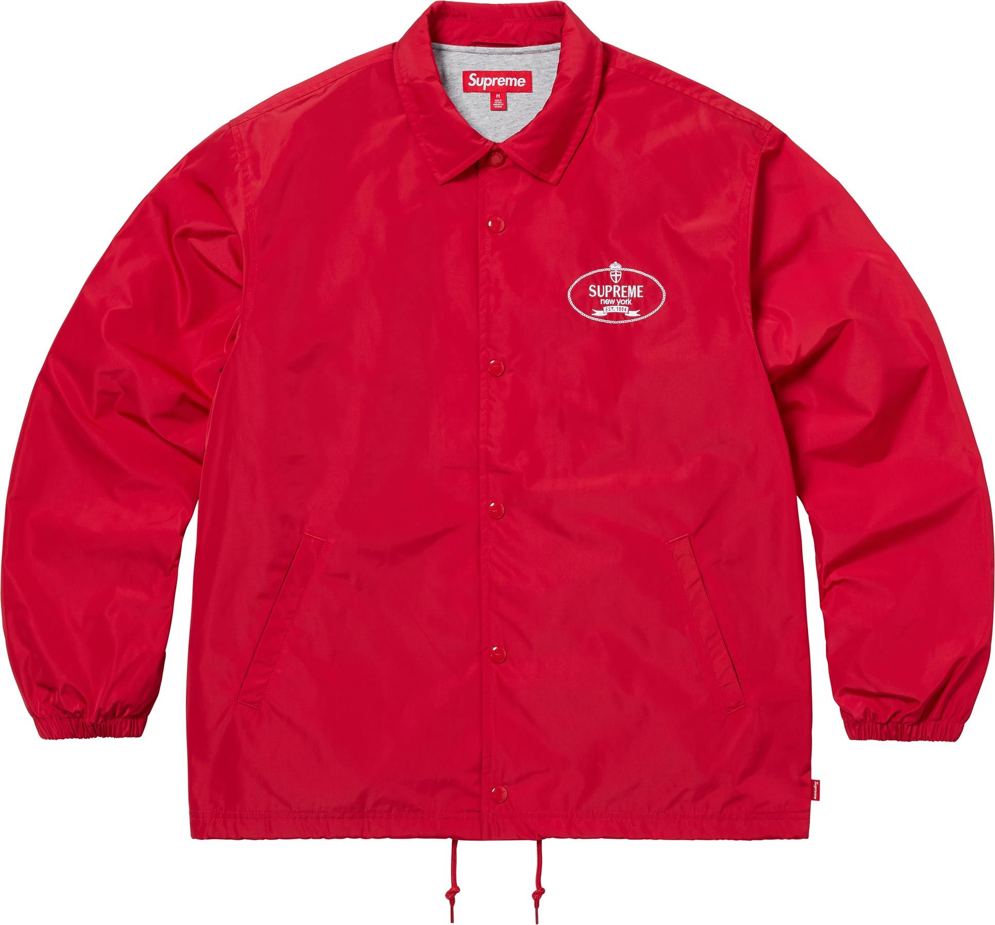 Supreme Crest Coaches Jacket Black 黒色 Supreme Crest Coaches Jacket (FW24) - $148