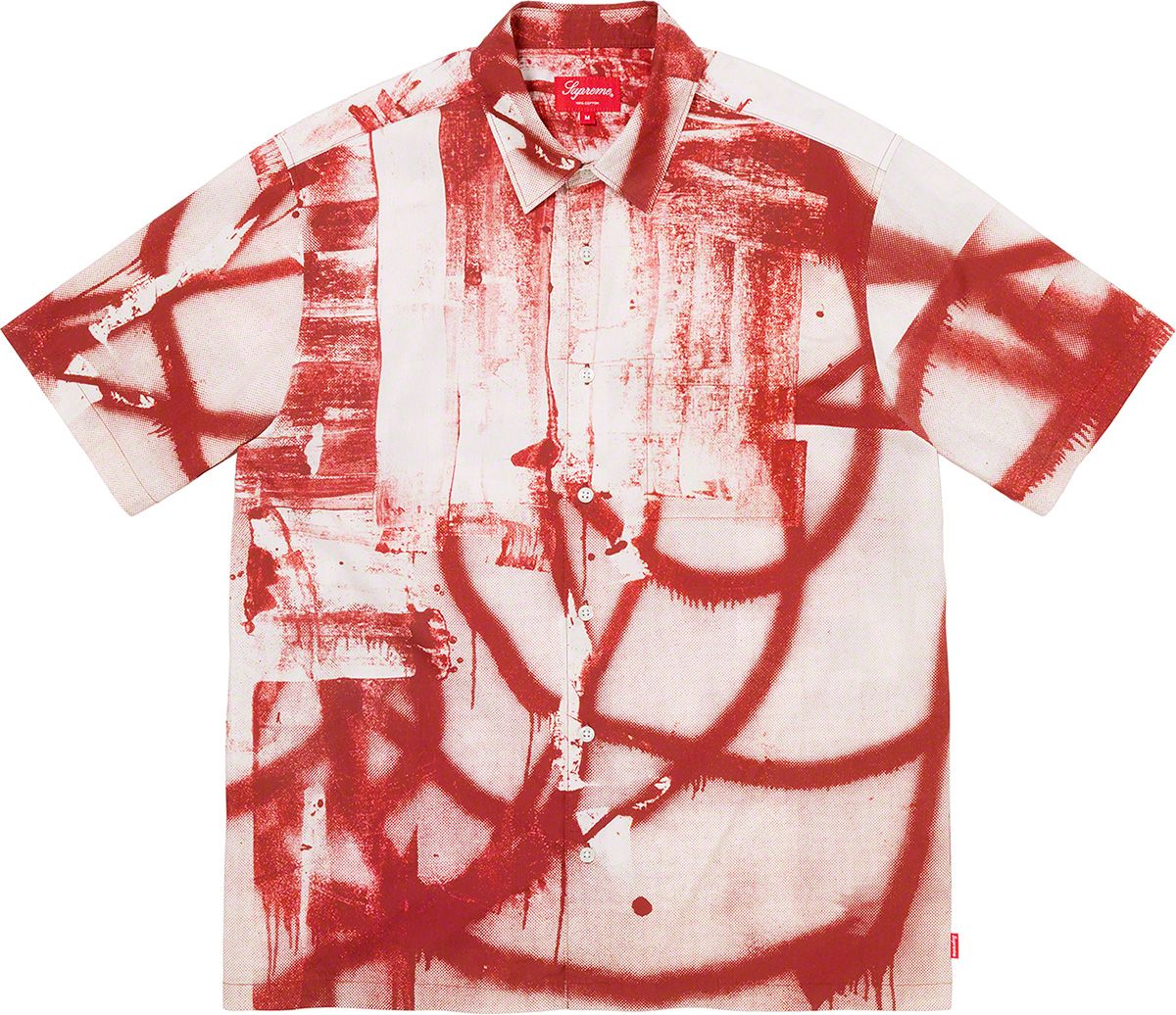 シュプリーム Supreme Spider Web Velvet Supreme Spider Web Velvet S/S Shirt Black Men's - FW21 - US
