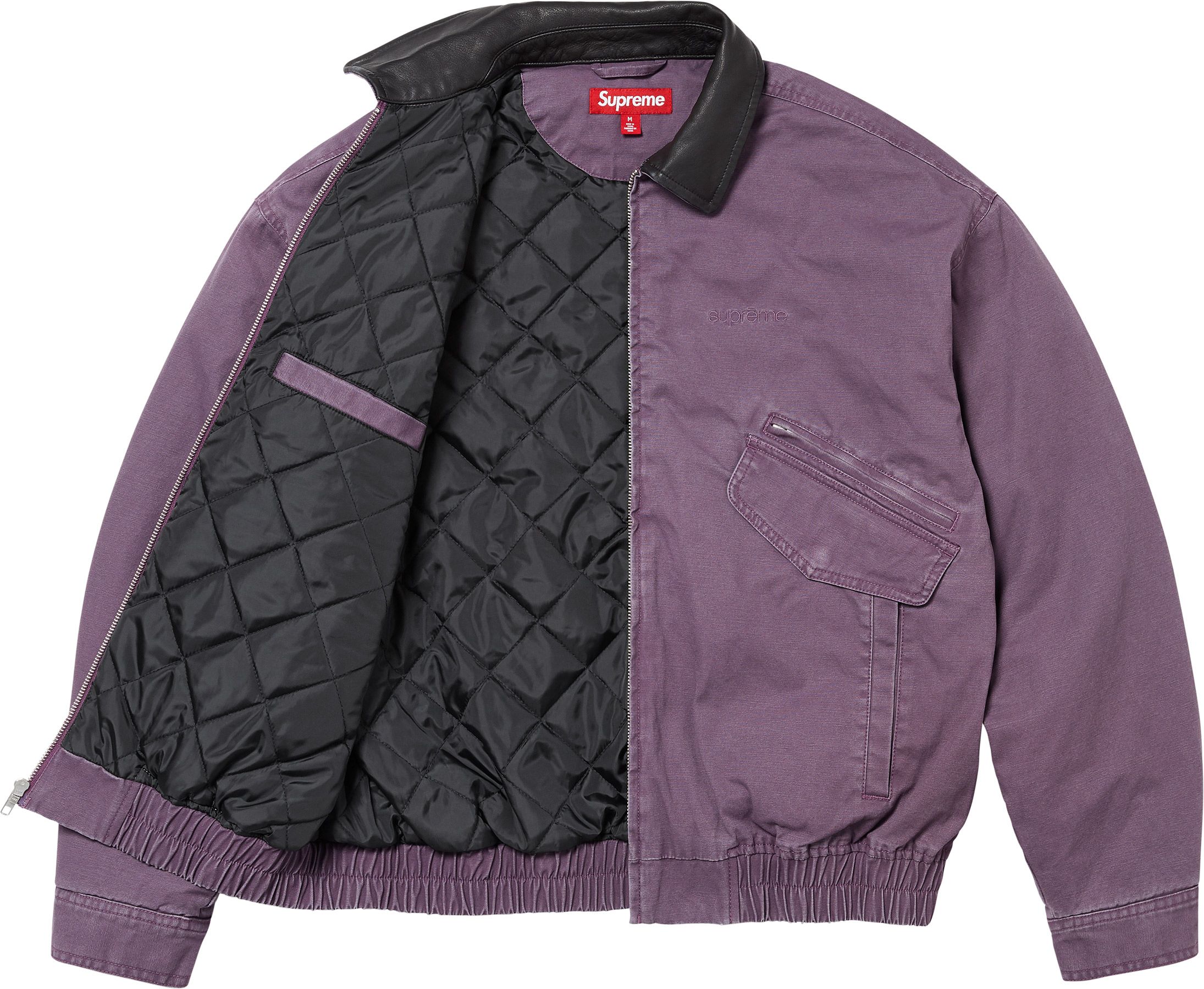 ジャケット・アウター Supreme Leather Collar Utility Jacket Supreme Leather Collar Utility Jacket (FW23) - $238
