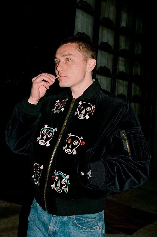 最終価格Supreme 21ss Clayton Patterson MA-1 Supreme®/Yohji Yamamoto®/Vanson Leathers® Split Jacket