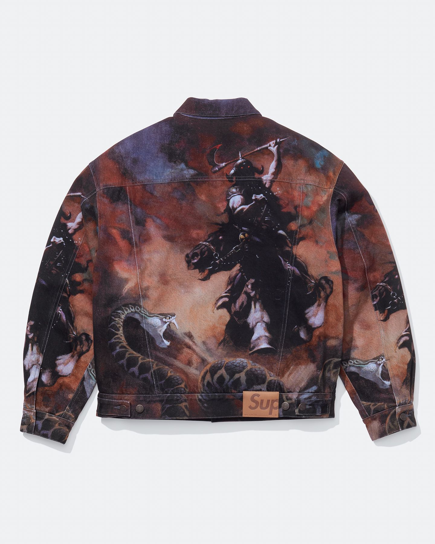 パンツ Supreme/Frank Frazetta Faux Jacket Supreme Frank Frazetta Faux Shearling Lined Trucker Jacket (FW24