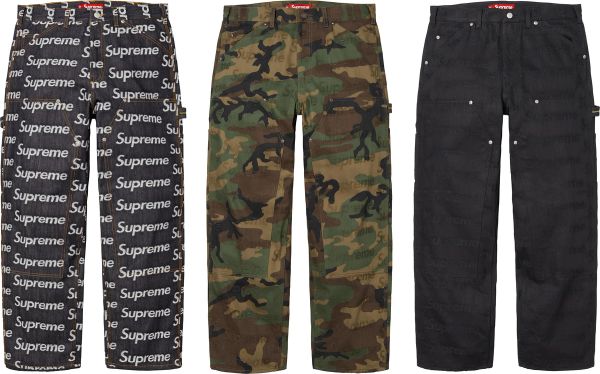 Jacquard Logos Double Knee Denim Painter Jean