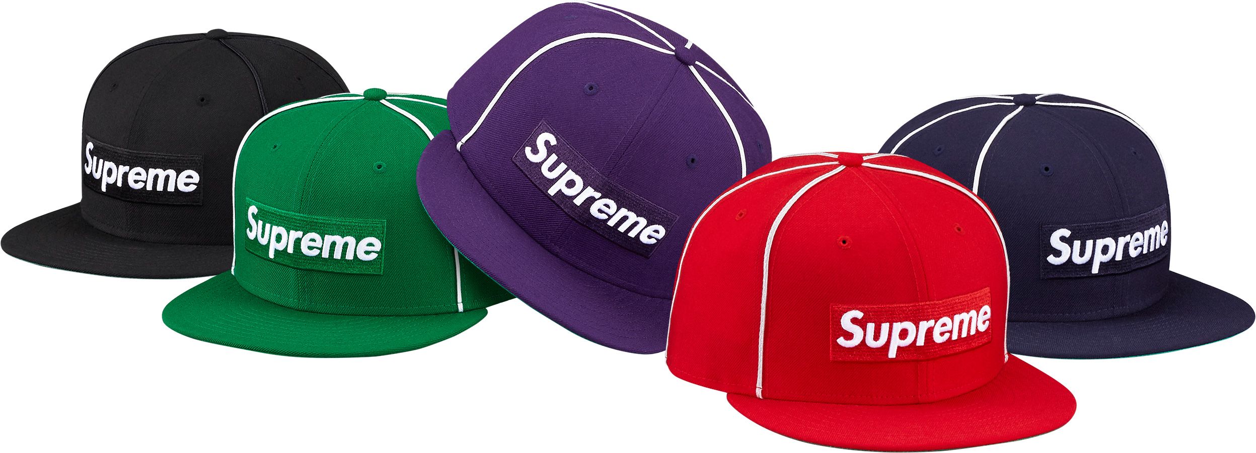 supreme Box Logo Piping New Era 7-5/8