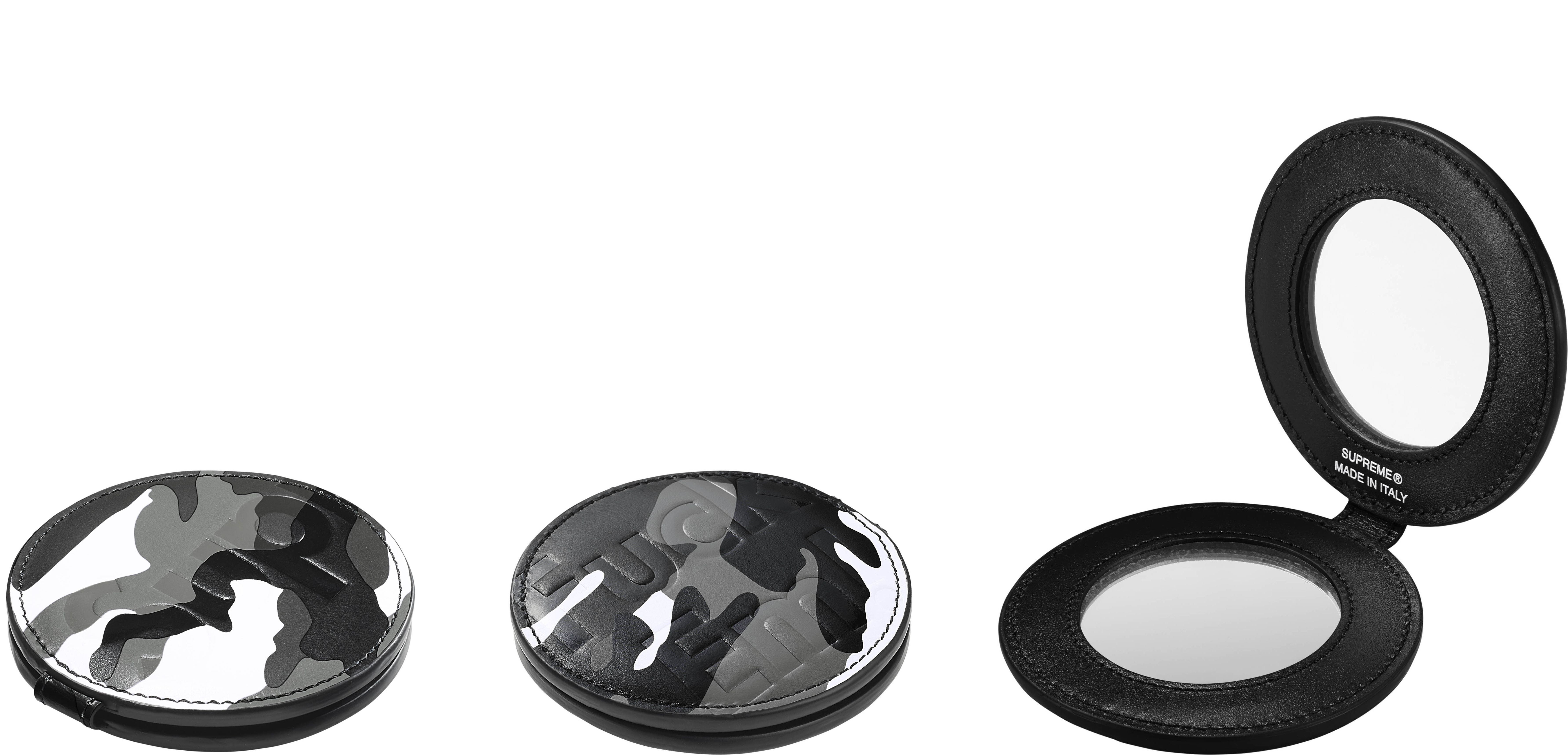 メイク道具・化粧小物 Supreme Leather Pocket Mirror Black Spring/Summer 2025 Preview – Supreme