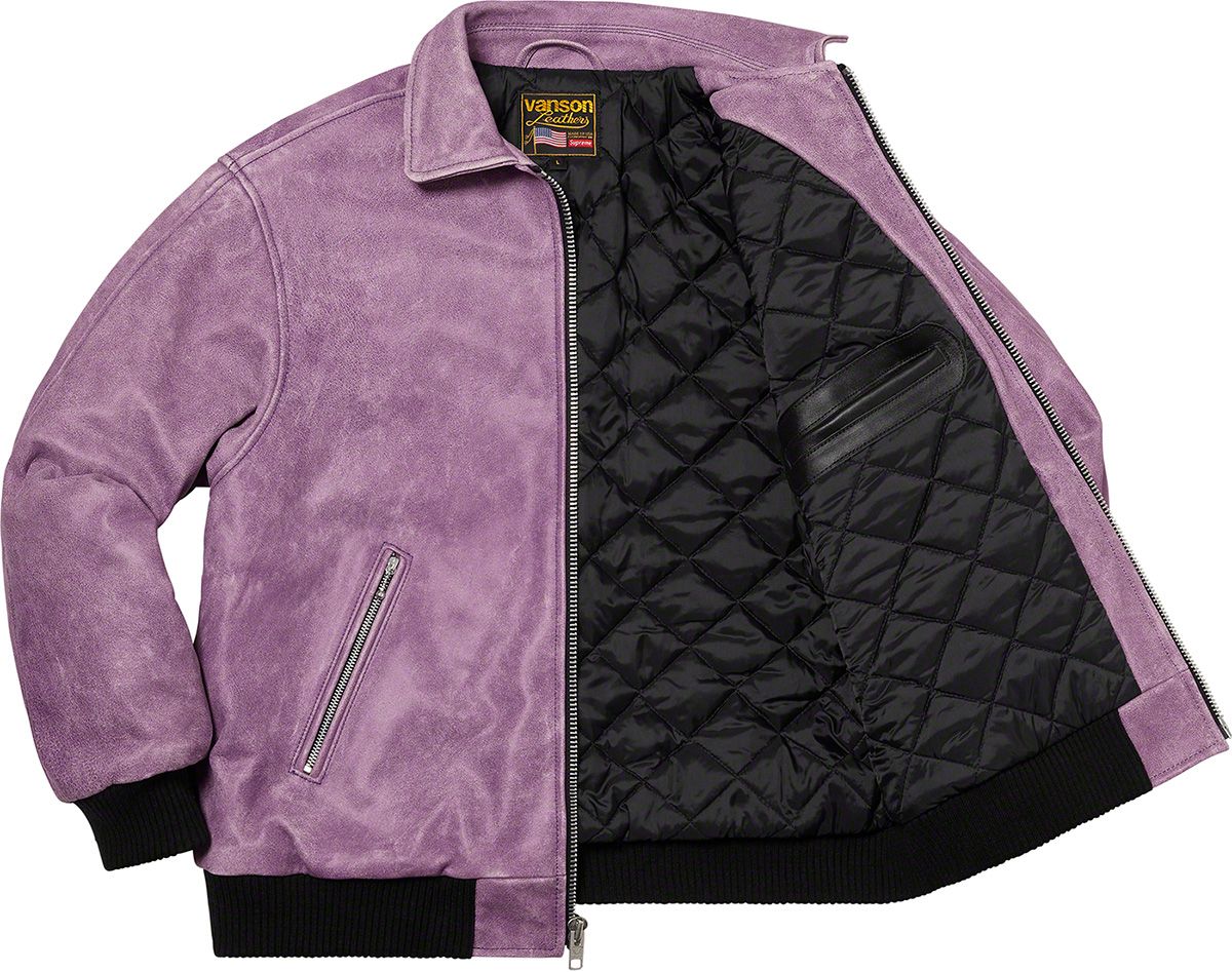 希少　Supreme Vanson Worn Leather Jacket Supreme Vanson Leathers Worn Leather Jacket Brown Men's - FW20 - US