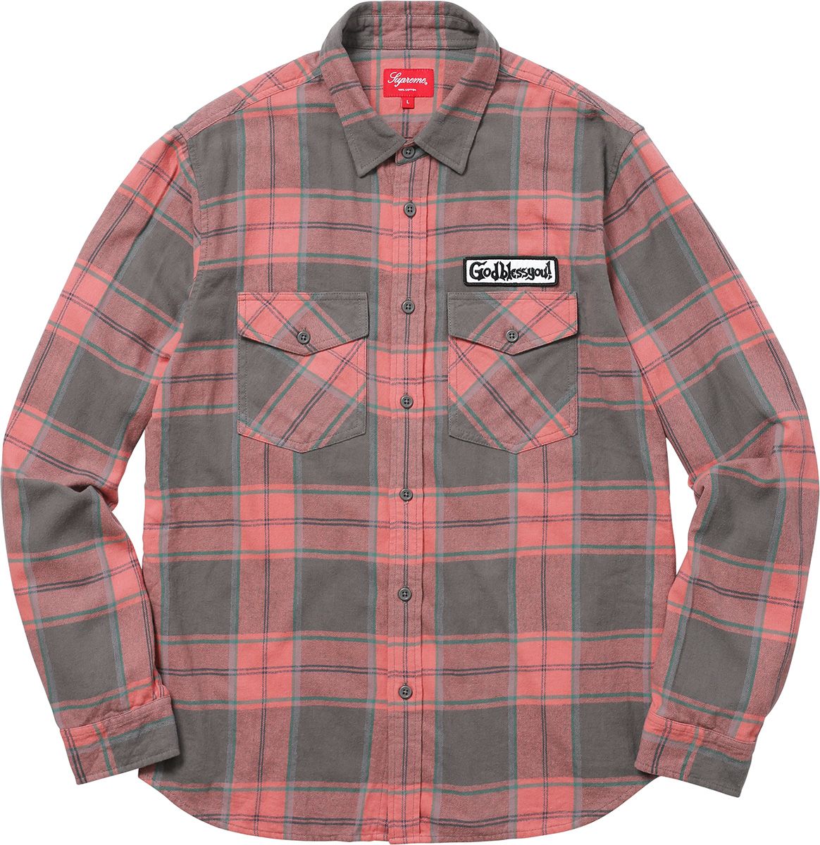 トップス supreme God Bless Plaid Flannel Shirt Fall/Winter 2017 Preview – Supreme