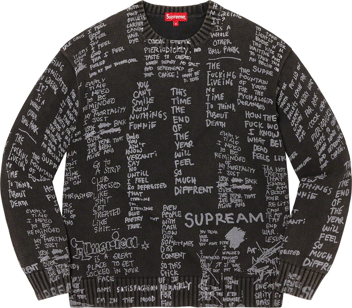 Supreme Gonz Poems Sweater S オリーブ Supreme Supreme Gonz Poems Sweater 'Olive' | REVERSIBLE