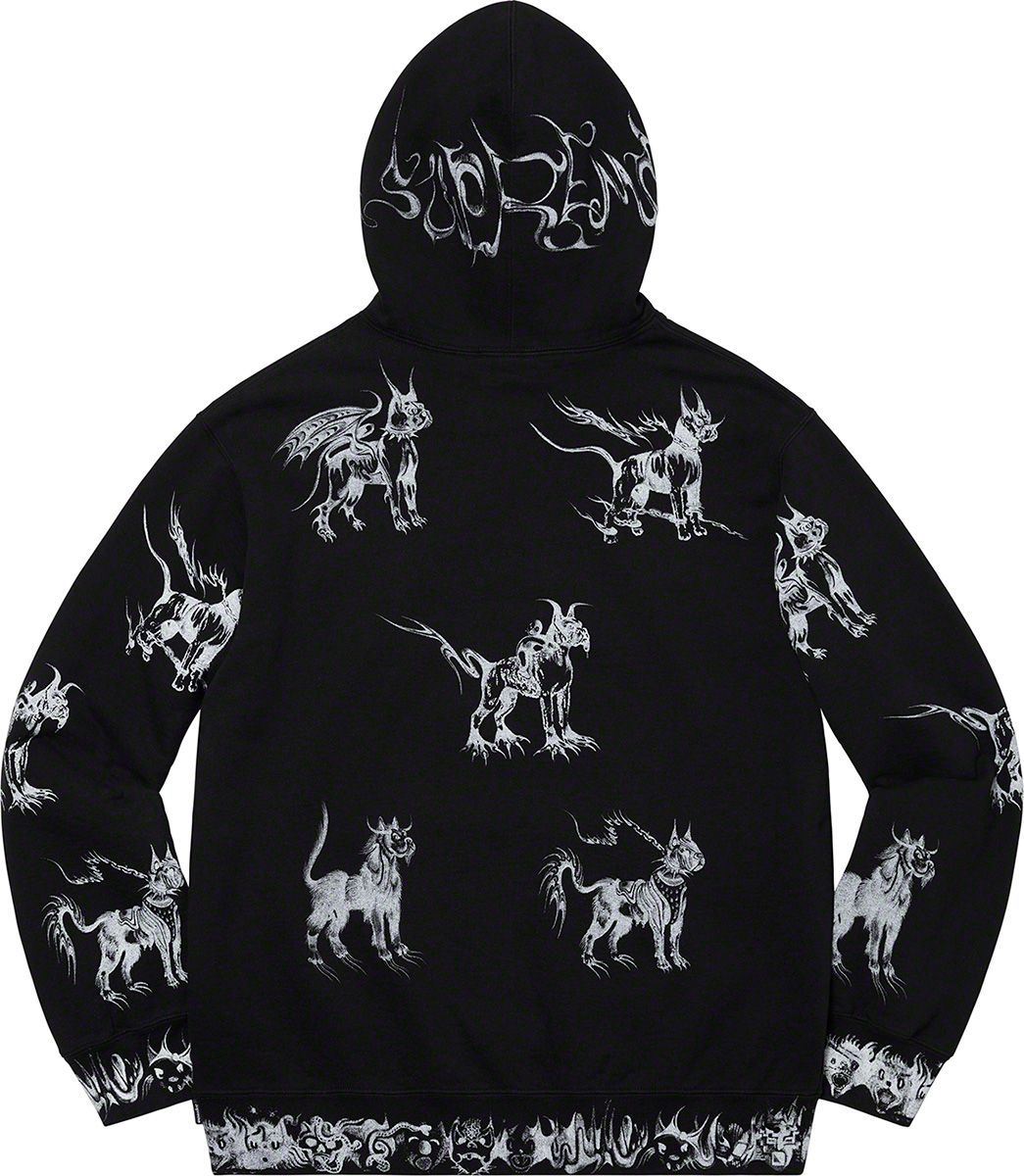 Sweatshirt Black Supreme Eyelet Hoodie Supreme Eyelet Hooded