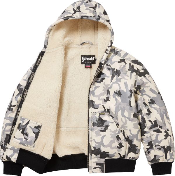 Supreme®/Schott® Shearling Hooded Work Jacket