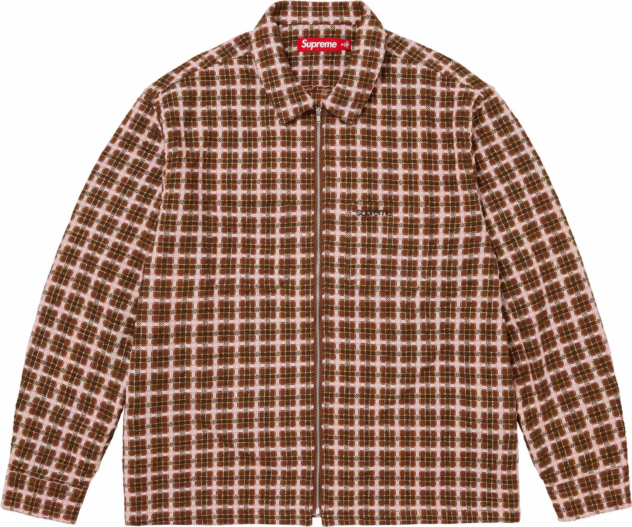 ジャケット・アウター Supreme - Quilted Plaid Zip Up Shirt Supreme Shadow Plaid Flannel Zip Up Shirt (SS24) White