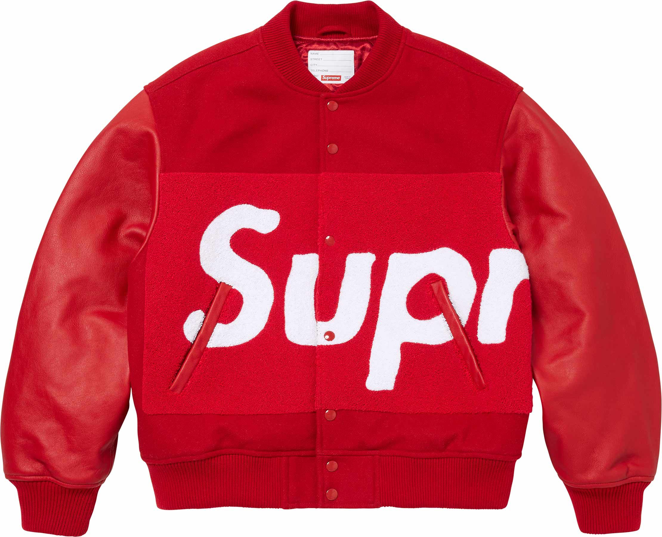 M1533 Supreme Big Logo Chenille スタジャン M1533 Supreme Big Logo Chenille スタジャン Supreme Big Logo