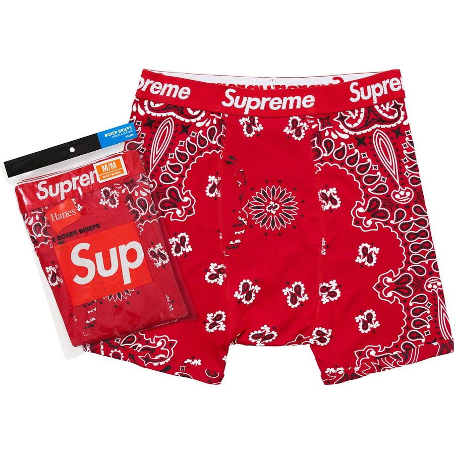2Pack★Supreme★Hanes Bandana Boxer Briefs Supreme Hanes Bandana Boxer Briefs (2 Pack) F/W 22 | eBay