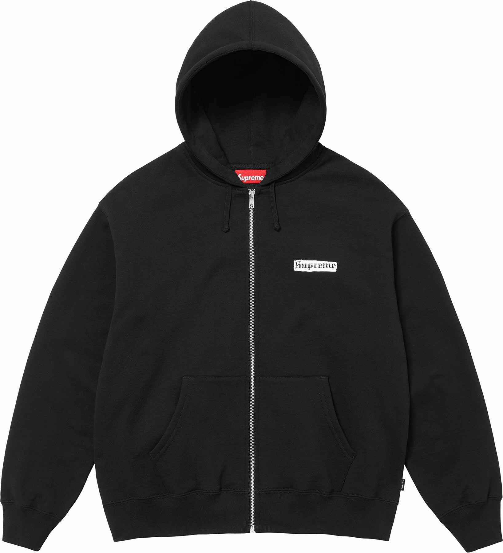 スケートボード Supreme BigLogo Zip Up Hooded Sweatshirt Supreme Big Logo Zip Up Hooded Sweatshirt Black Men's - SS25