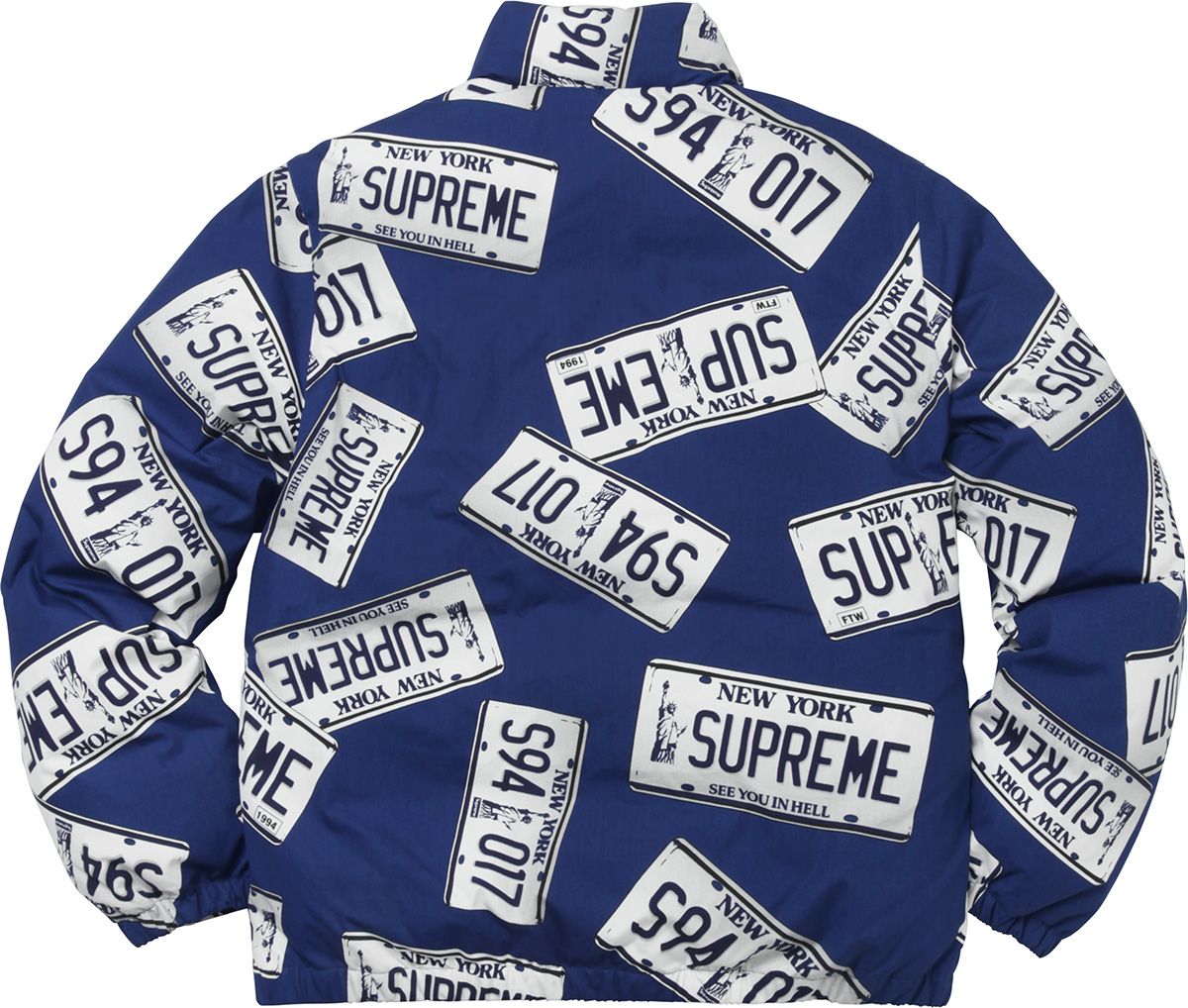 ジャケット・アウター Supreme License Plate Puffy Jacket Fall/Winter 2017 Preview – Supreme