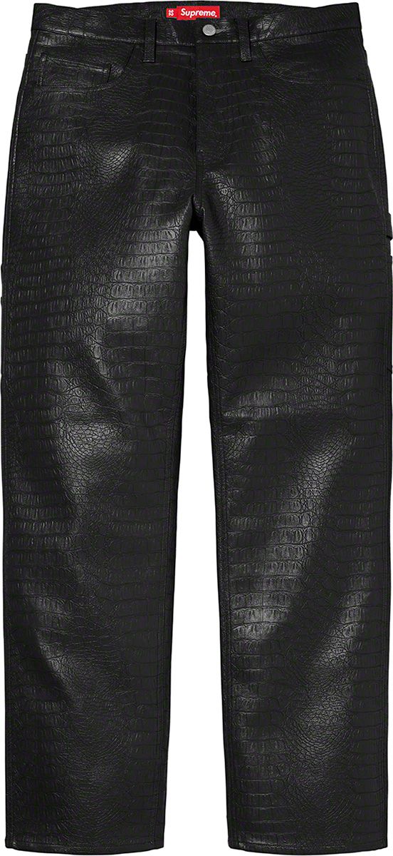 Supreme レザーパンツ Faux Croc Painter Pant 32 Supreme Faux Croc Painter Pant (SS22) - $198