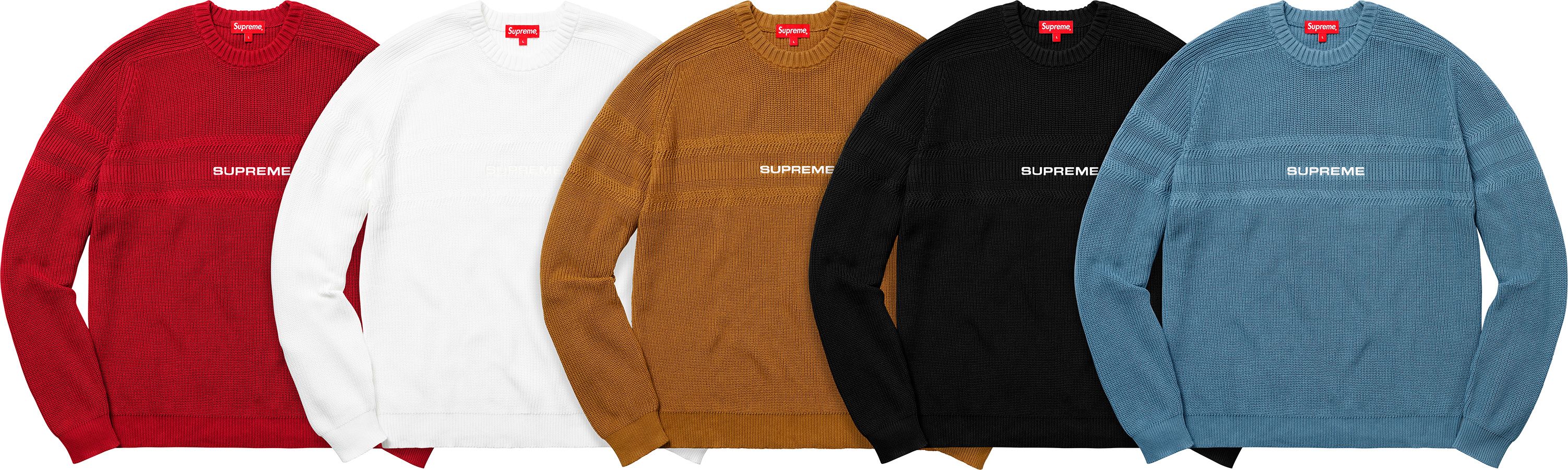 トップス Supreme18ss Tapestry Sweater ∀ Supreme 18SS Tapestry Sweater Teal タペストリー セーター