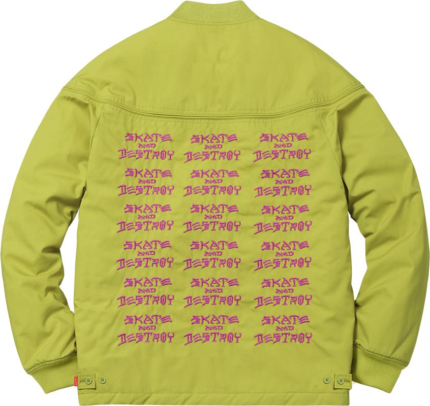 Supreme Thrasher Poplin Crew Jacket ロゴ Supreme/Thrasher Poplin Crew Jacket - ParkSIDER