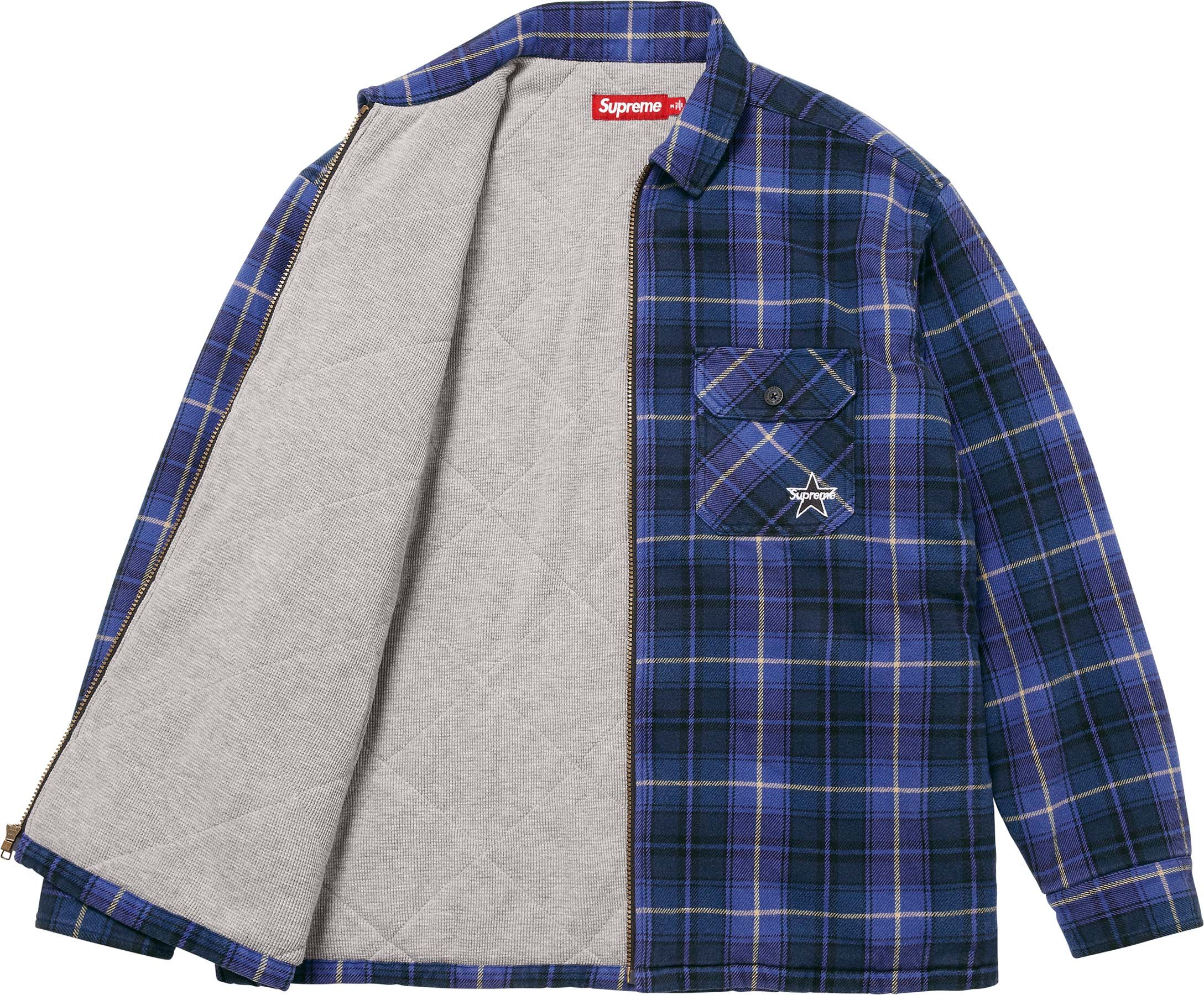 トップス SUPREME Arc Logo Quilted Flannel Shirt M Supreme Arc Logo Quilted Flannel Shirt (FW19) - $138