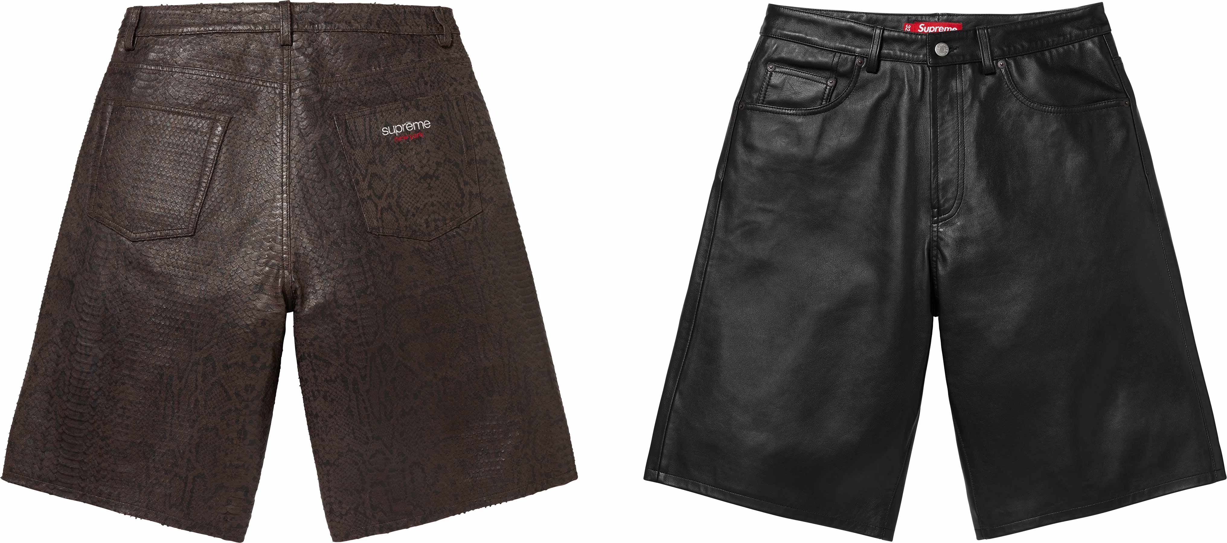 パンツ Supreme Baggy Leather Short Black 34 Supreme Baggy Leather Short Black - 24SS | eBay