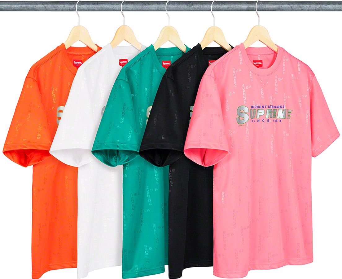 トップス jacquard logo baseball jersey supreme Supreme Jacquard Logo Baseball Jersey (SS19) - $118