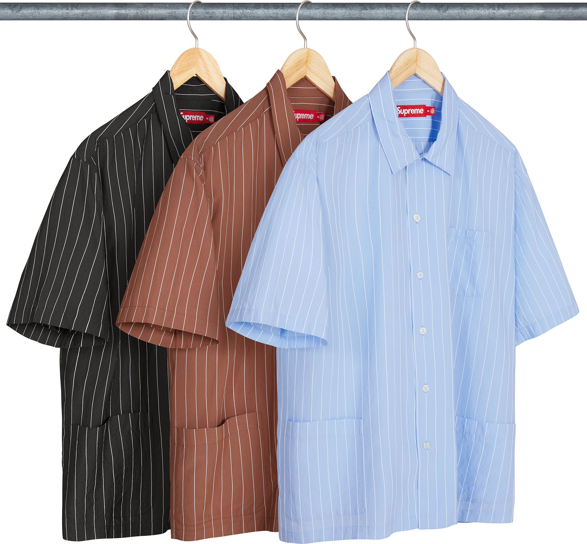 新品未使用 Supreme Stripe S/S Pajama Shirt L Spring/Summer 2025 Preview – Supreme
