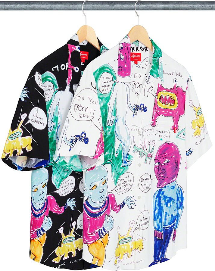 トップス supreme Daniel Johnston Rayon S/S Shirt Supreme Daniel Johnston Rayon S/S Shirt White メンズ - SS20 - JP