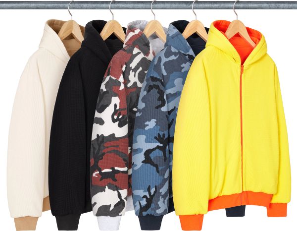 Reversible Work Zip Up Hooded Sweatshirt