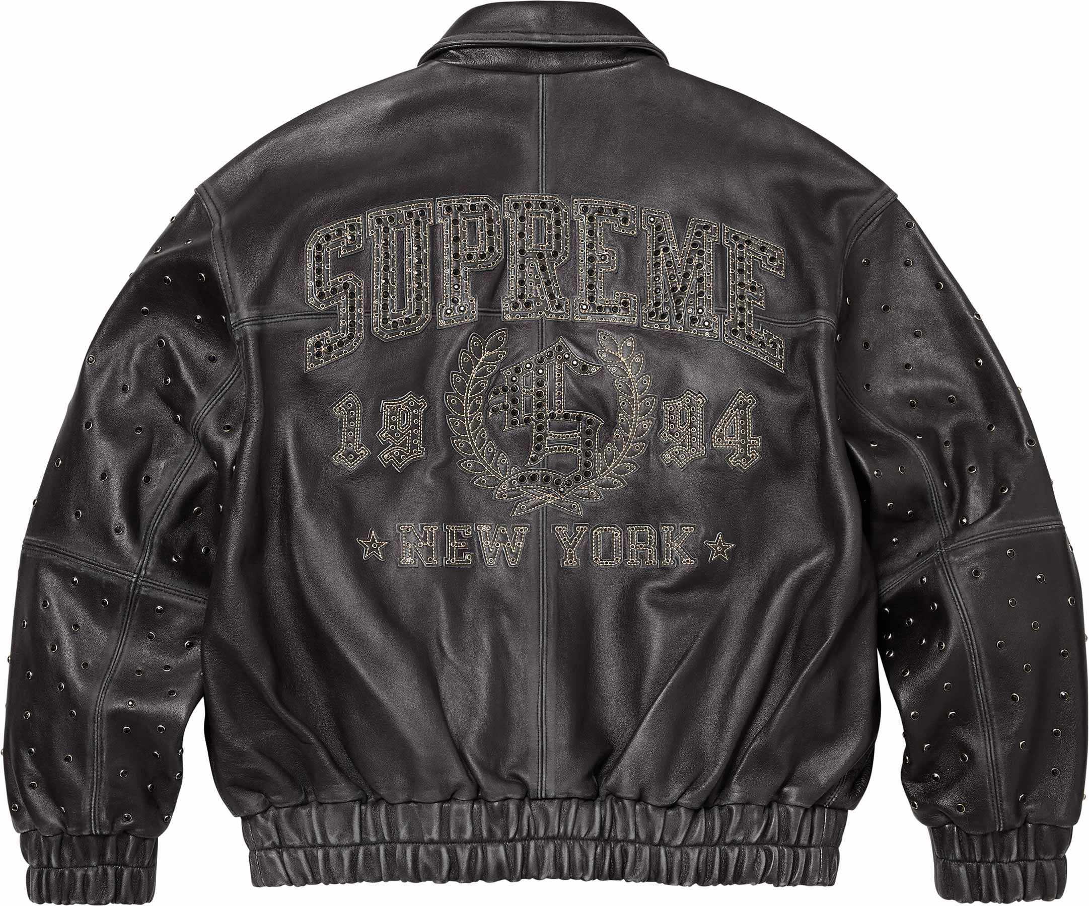 ジャケット・アウター Supreme Studded Quilted Leather Jacket M Supreme Studded Quilted Leather Jacket (FW22) - $1198